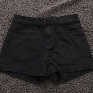Black jean shorts